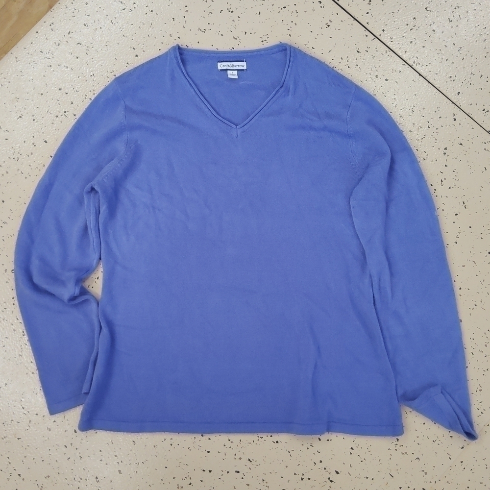 𝅺croft and barrow women's sweater size large purple